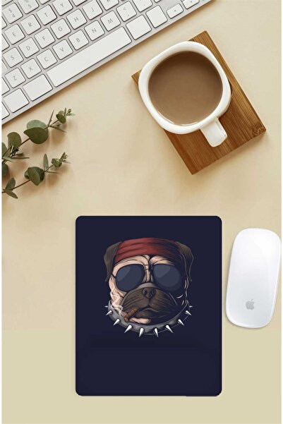 Gizeo Concept Mouse Pad cu model Asi Pug cu suport pentru încheietura mâinii