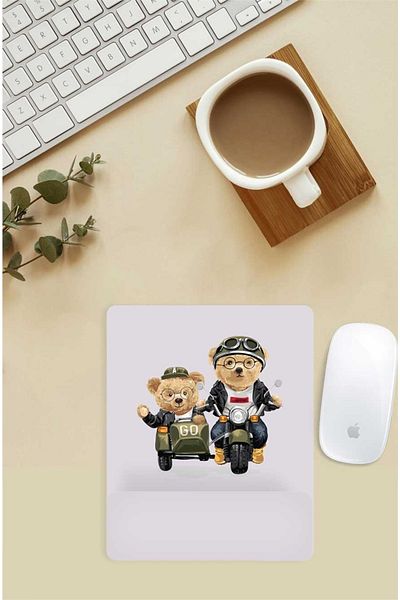 Gizeo Concept لوحة ماوس منقوشة من Teddy Brothers مع دعم للمعصم