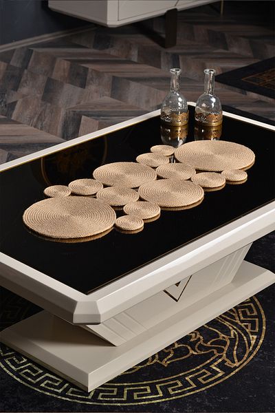 Natural Dowry Rustic Lite Natural Wicker Jut Rope Living Room Dining Table Coffee Table Kitchen Cloth Runner
