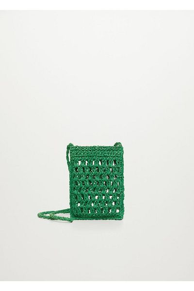 MANGO Woman Knitted Patterned Cell Phone Case