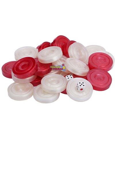 Miajima Pearlescent Backgammon Stamp Large Size Red White