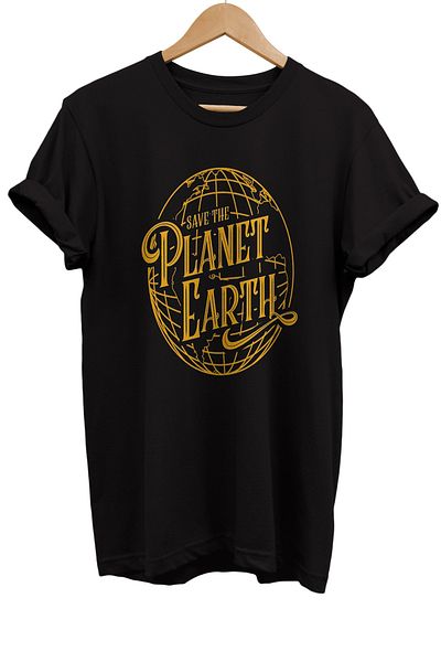 remonz Save the World Μπλουζάκι με στάμπα 100% βαμβακερό Basic T-shirt κανονικού μεγέθους
