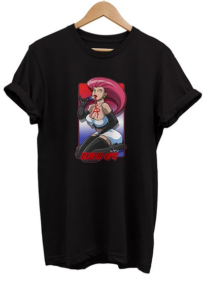 remonz Μπλουζάκι Pokemon Jessie με στάμπα 100% βαμβακερό Oversize
