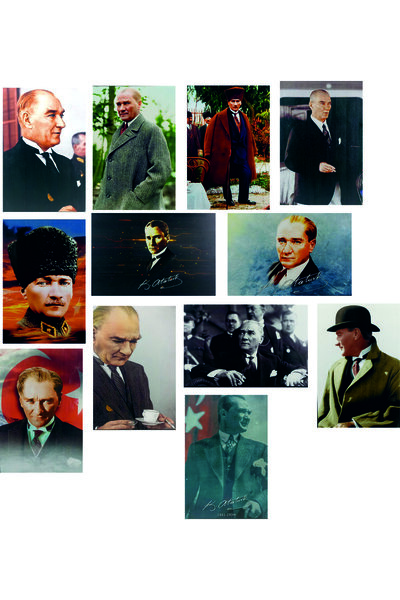 RET Dizayn Pictură decorativă retro din MDF Mustafa Kemal Atatürk Squares (cu...