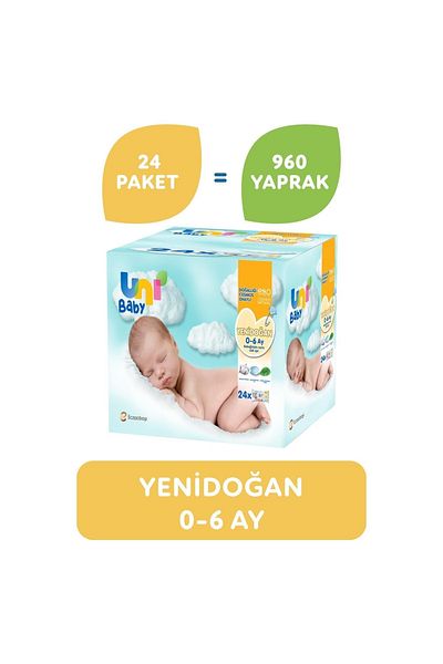 Uni Baby Newborn Wet Wipes 24pcs 960 Sheets