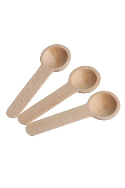 denizcan ticaret 6 Wooden Spice Spoons 10cm(6 Pieces)