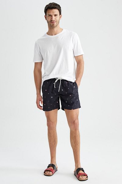 DeFacto Badeshorts - Dunkelblau - Unifarben