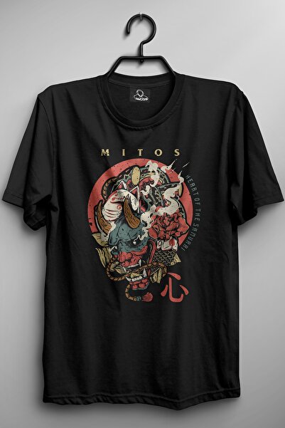 JACOS تي شيرت كبير الحجم بتصميم الأساطير اليابانية