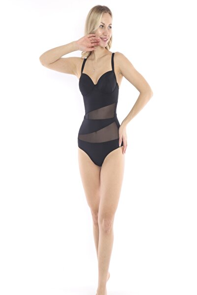 İ&K ŞIMARIK Destekli Transparan Detaylı Mayo