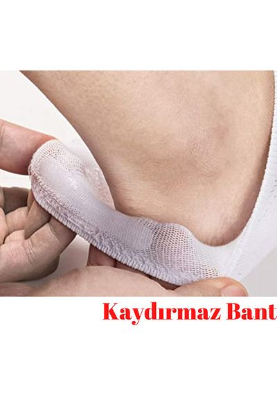 socksbox 6 ζευγάρια γυναικείες κάλτσες μπαλαρίνας από μπαμπού χωρίς ραφή σιλικόνης /λευκές/35-40