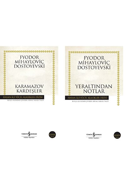 TÜRKİYE İŞ BANKASI KÜLTÜR YAYINLARI Karamazov Kardeşler Ve Yeraltından Notlar - Fyodor Mihayloviç Dostoyevski Ikili Set