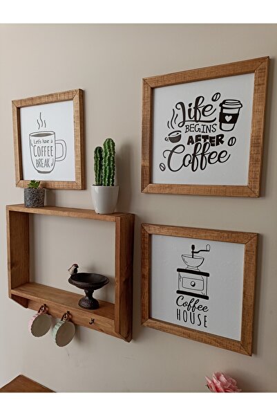 woodhomeworks Kahve Köşesi Gerçek Ahşap Mutfak Dekor