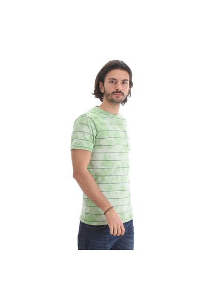 Vans Ανδρικό μπλουζάκι 0a7pmuyv91-r Tıedye Checkerstrape II γαλάζιο