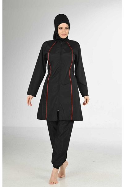 Fantasy 3219 Battal Plus Size Black Classic Full Covered Hijab Swimsuit