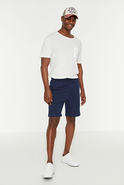 Trendyol Collection Shorts - Navy blue - Normal Waist