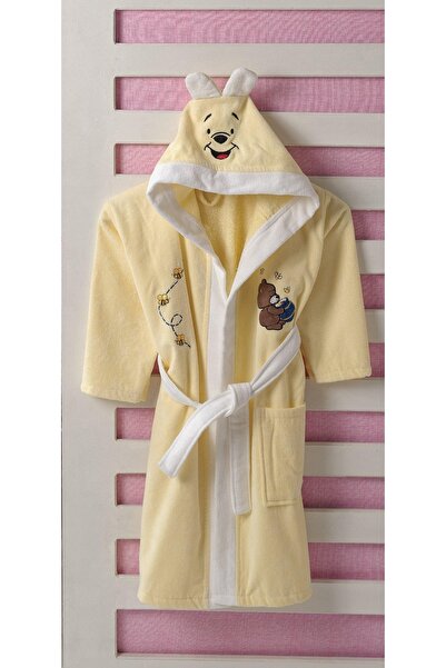 Tombik Baby رداء حمام للأطفال من القطن باللون الأصفر