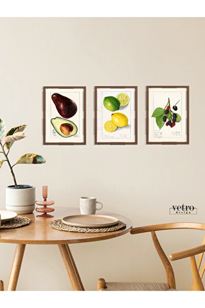 Vetro Design Set mini pictură cu rame din lemn real (fiecare 13x18 cm)