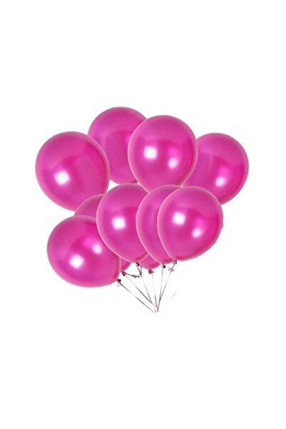 DÜVENCİ TİCARET بالون معدني وردي داكن - عبوة من 10 قطع