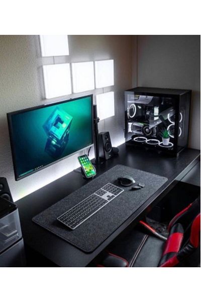 garaccu Felt Desk and Mouse Mat Pad for Office Gamer and Study Desk 50x130 Cm (Custom Size)