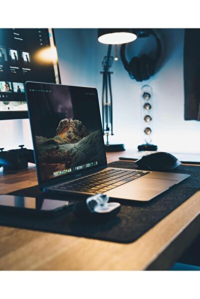 garaccu Ofis Oyuncu Ve Çalışma Masası Için Keçeden Mouse Matı Pad 50x120 Cm Antrasit (Özel Ölçü)