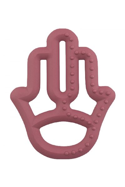 OiOi Mother's Hand Velvet Rose - Silicone Teether