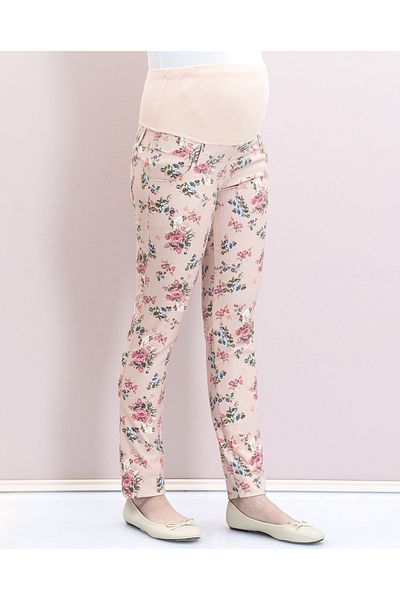 Even Fashion Hamile Giyim Floral Patterned Maternity Pants
