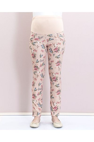 Even Fashion Hamile Giyim Floral Patterned Maternity Pants