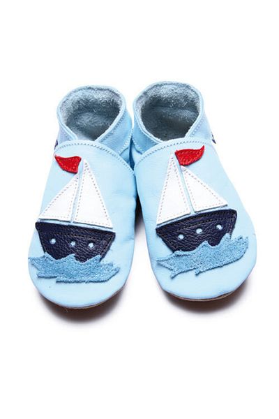 Inch Blue 18-24 Months, One Size, Genuine Leather Children's Booties 1580