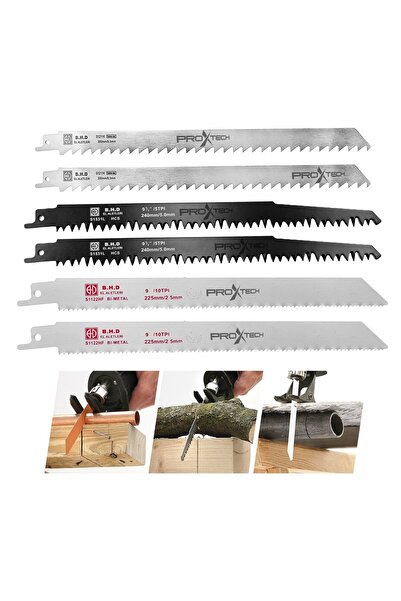 PROXTECH Yüksek Kalite Pürüzsüz Keskin Tilki Kuyruğu Testeresi Kemik Et ,demir,ağaç ,plastik Kesme6lü Set