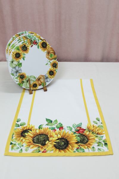 Viemso مفرش منقوش عليه عباد الشمس، لوحات شحن مكونة من 6 قطع (باستثناء لوحات الشحن الخشبية)