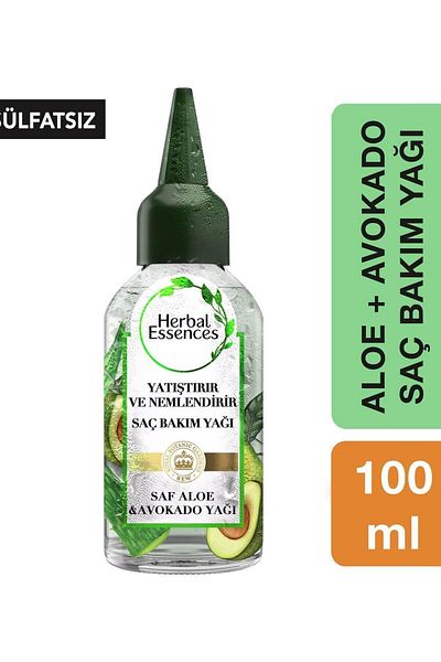 Herbal Essences زيت العناية بالشعر بدون كبريتات بالصبار والأفوكادو 100 مل