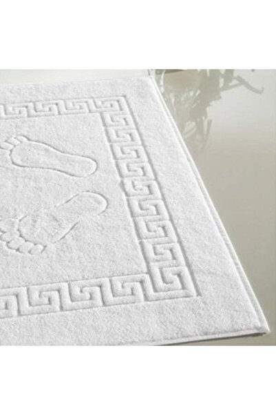 İz Concept Set of 4 Cotton Bath Mat 50x70 White Highly Absorbent Foot Towel