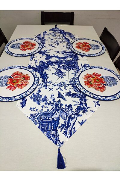 Viemso Japanese Ethnic Patterned Runner 6-Piece Charger Case