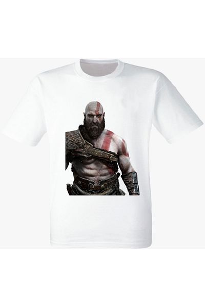 YAPO TİCARET Tricou alb cu imprimeu God Of War