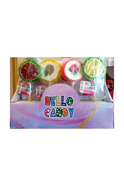 KENT Hello Candy 48 Adet Lolipop Şekerleme (karpuz-ananas-çilek-limon)