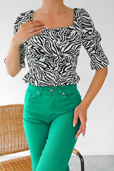 Noa Noa Блуза з гіпсовим квадратним коміром