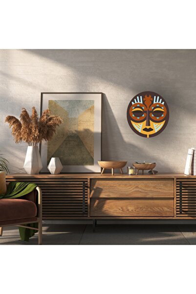 instababyrooms Ahşap 3 Botuylu Africa Maske Tablo 015