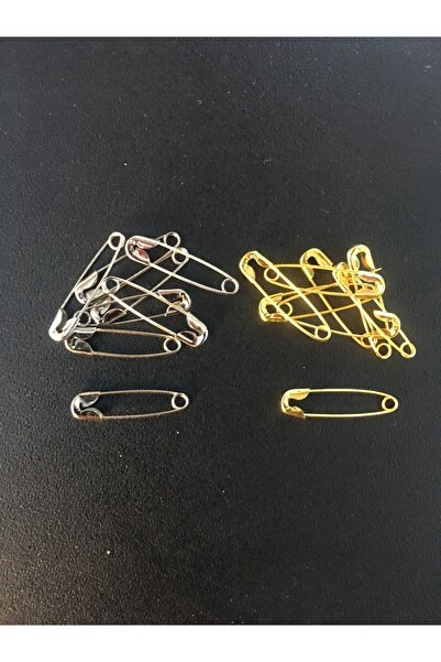 Kayıran terzi malzemeleri Çengelli Iğne Küçük Boy Altın-gümüş Renk(40 Ad.+40 Ad.)