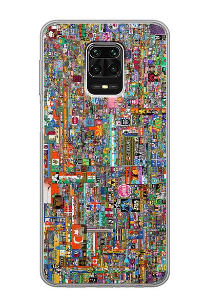Spoyi حافظة هاتف شفافة لهاتف Xiaomi Redmi Note 9 Pro R/place بتصميم تذكاري