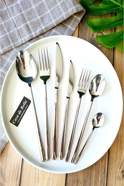 CASA DE BELLA Dali 36 Piece Silver Fork Spoon Knife Set