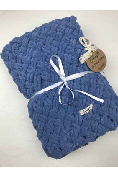 Ececraft Alize Puffy El Örgüsü Bebek Battaniyesi