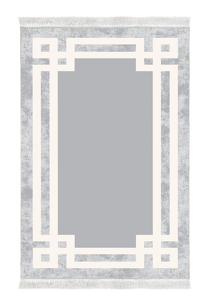 Alanur Home Eko Trend Djt Πλενόμενη αντιολισθητική βάση 3 τεμαχίων κρεβατοκάμαρας 657m Μοντέρνο Γκρι