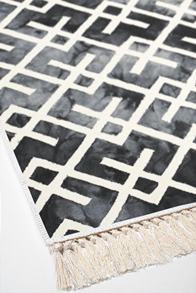 Alanur Home Eco Djt Washable Non-Slip Base 3-Piece Bedroom Set S5039 Scandinavian Gray