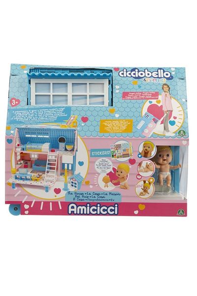Cicciobello مجموعة ألعاب منزلية من Amicci مكونة من طبقتين مع ملحقات