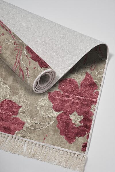 Alanur Home Eco Trend Djt Washable Non-Slip Base 3-Piece Bedroom Set 660m Watercolor Powder