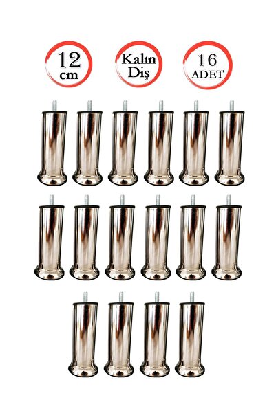 TMMH Tedarik Merkezi Baza Ayağı Koltuk Ayağı Kanepe Ayağı Civatalı 12 Cm 3/8 ...