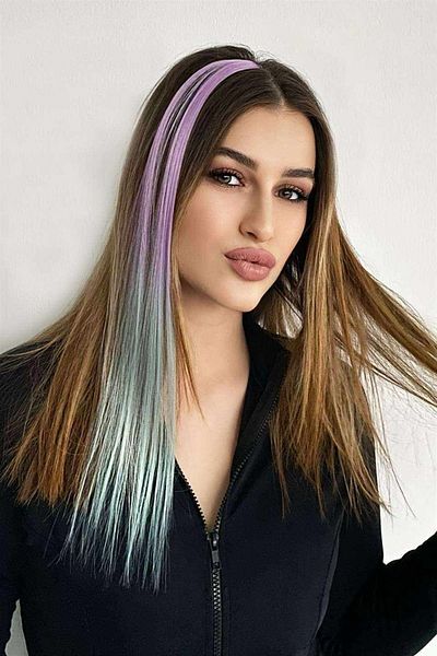Jelen Aksesuar Lilac Snap Hairpiece 50cm Snap and Remove Hair