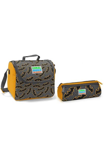 Coral High Set cutie de prânz și suport pentru stilou pentru băiat Yarasa Thermo