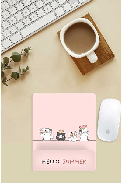 Gizeo Concept Hello Summer Cats Mouse Pad cu model pentru suport pentru înche...
