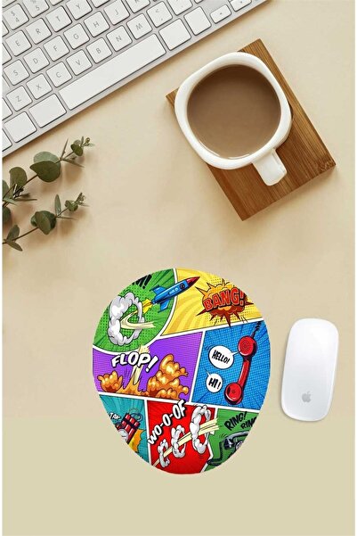 Gizeo Concept Mouse Pad cu model Pop Art cu suport pentru încheietura mâinii